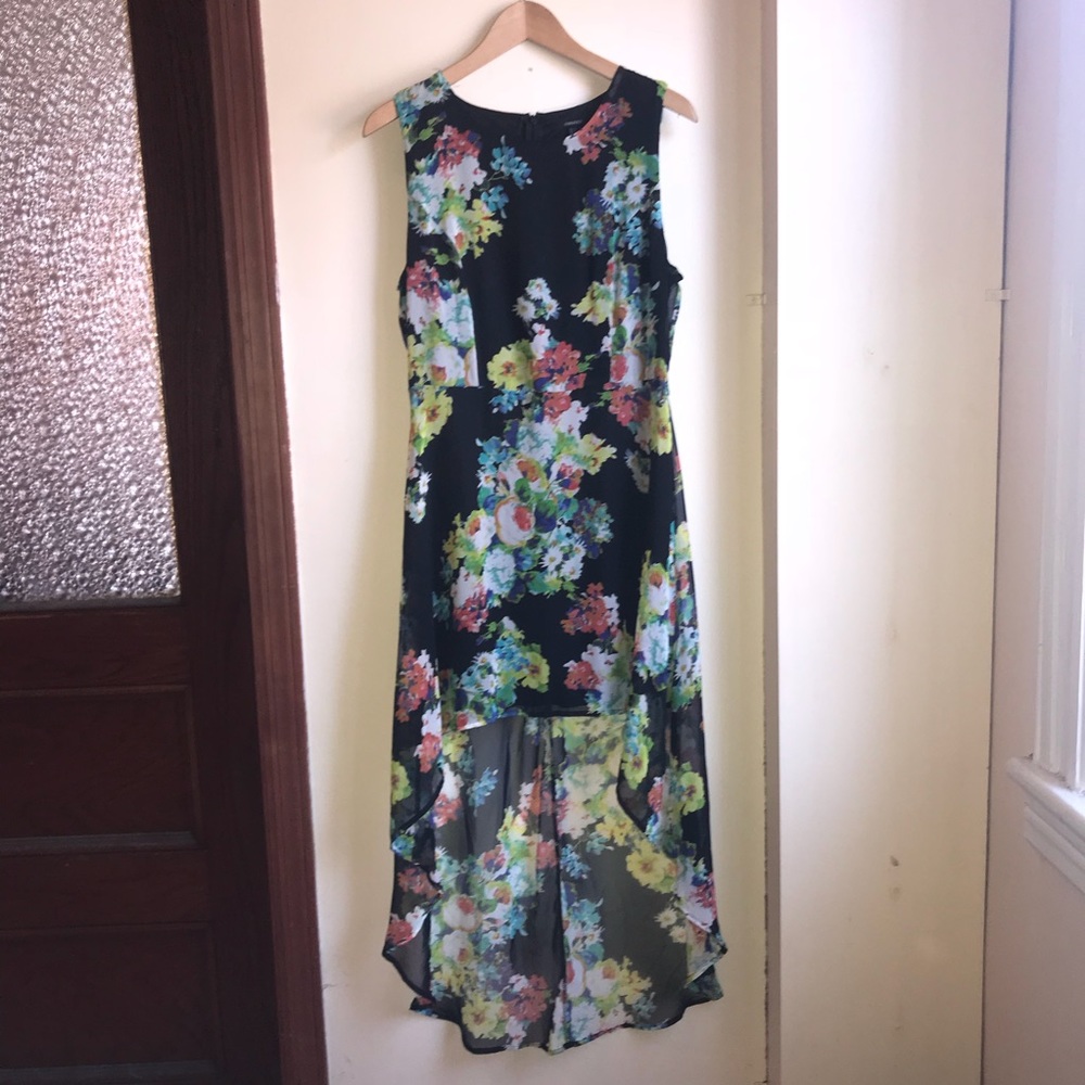 Forever 21 high low floral dress